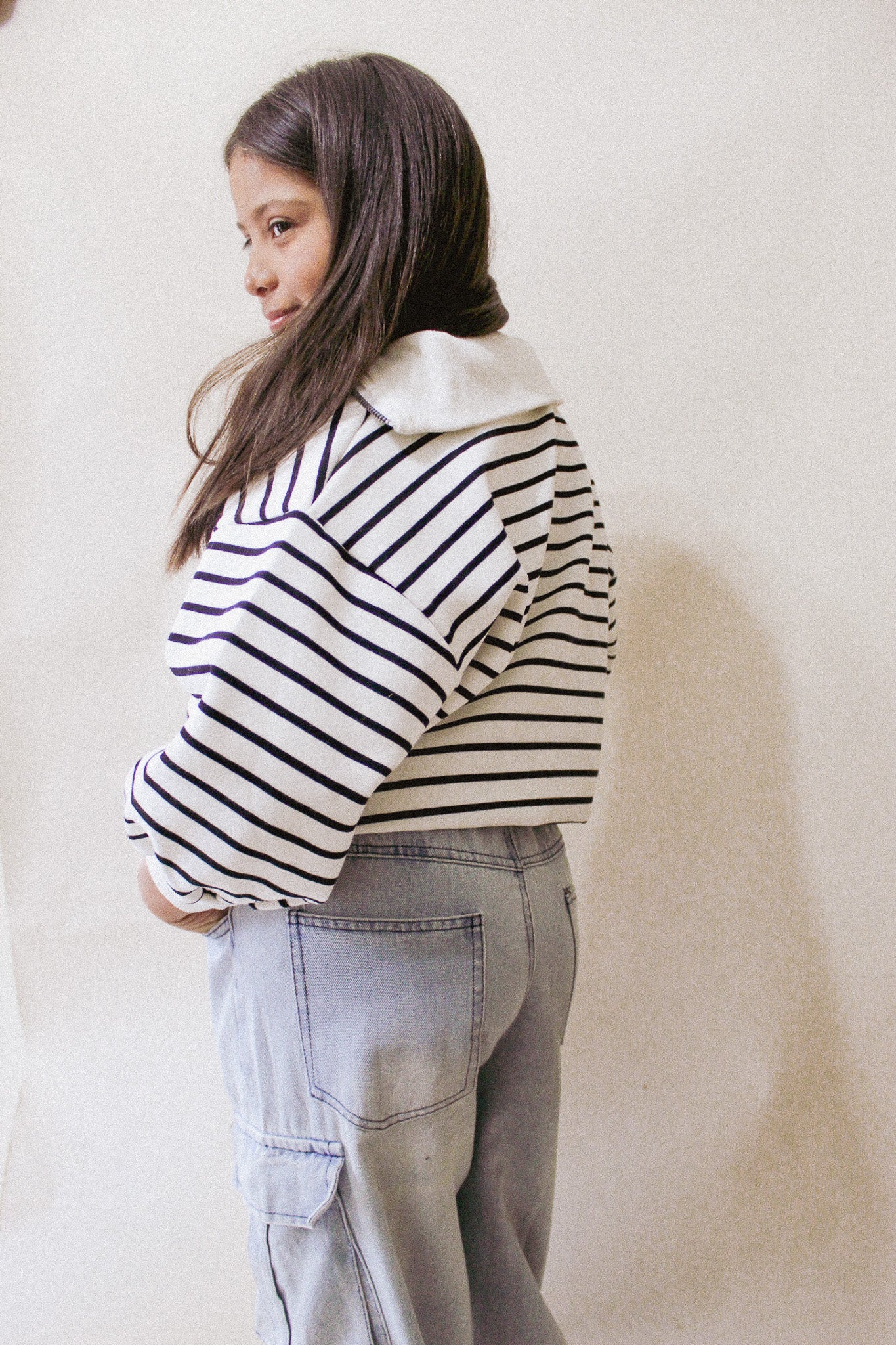 Denim Cargo Pants