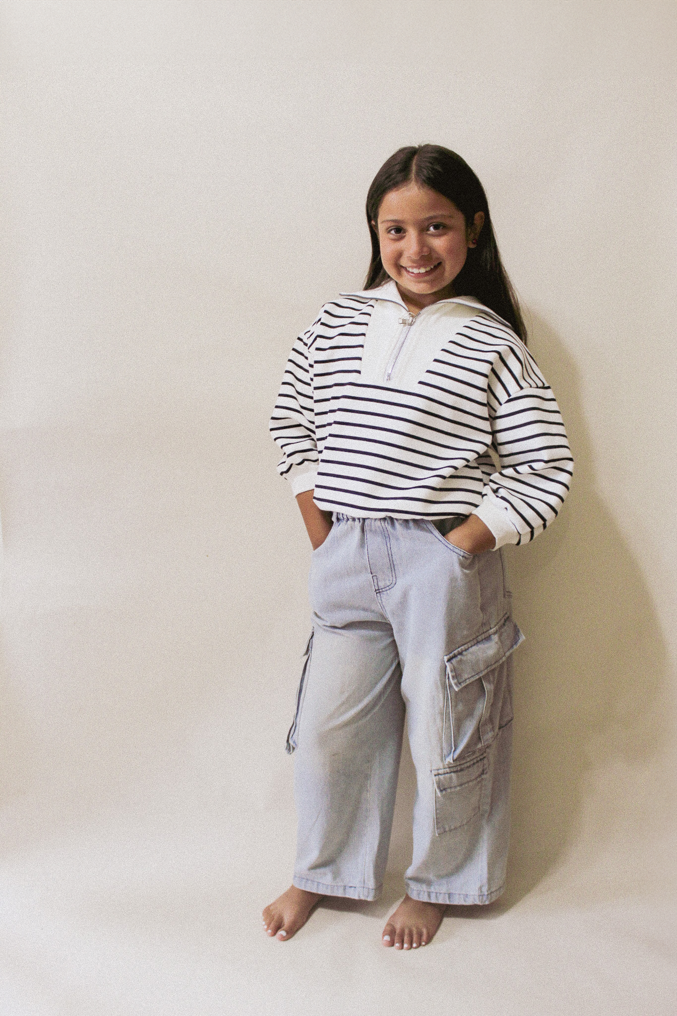 Denim Cargo Pants