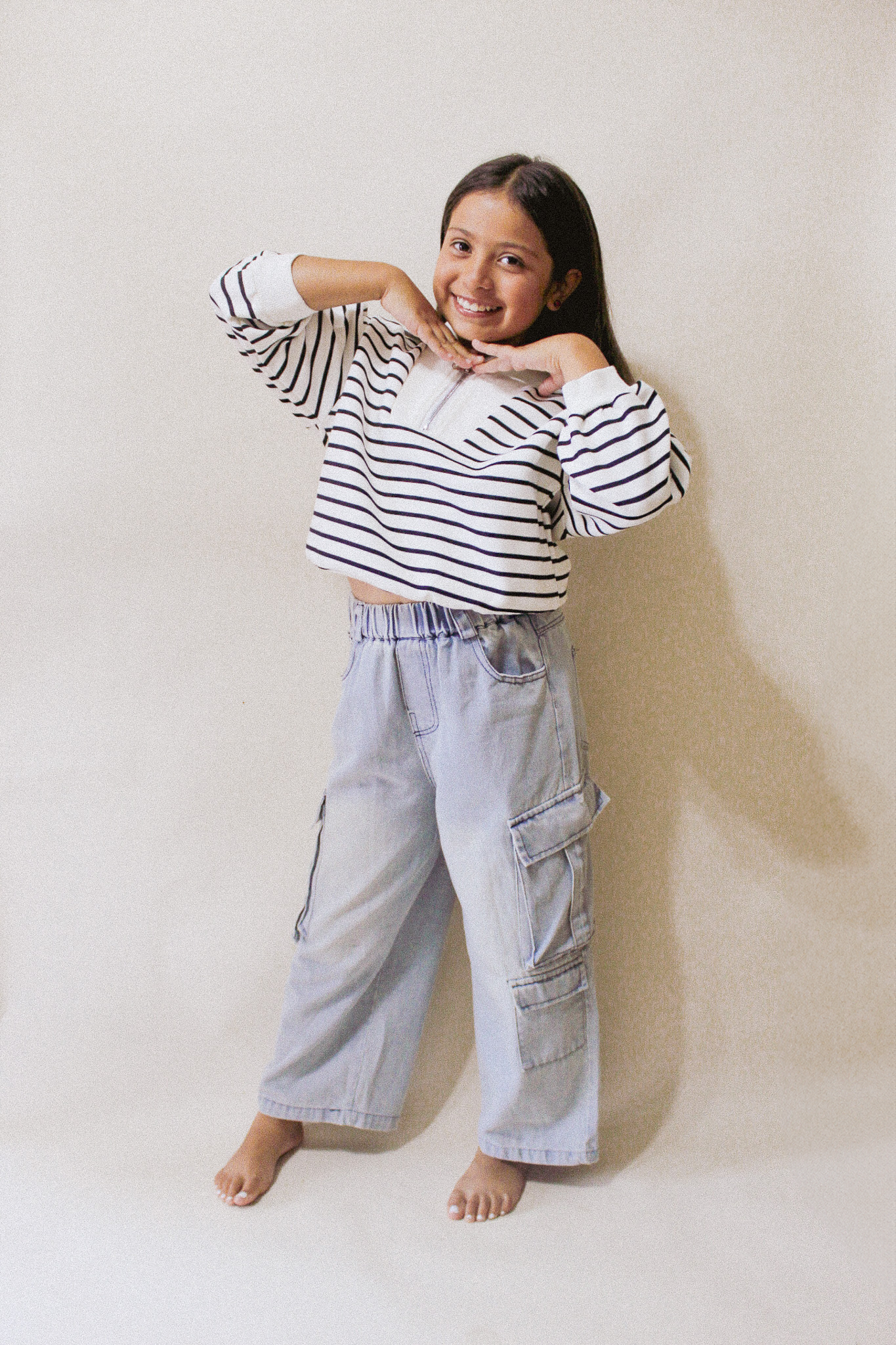 Denim Cargo Pants